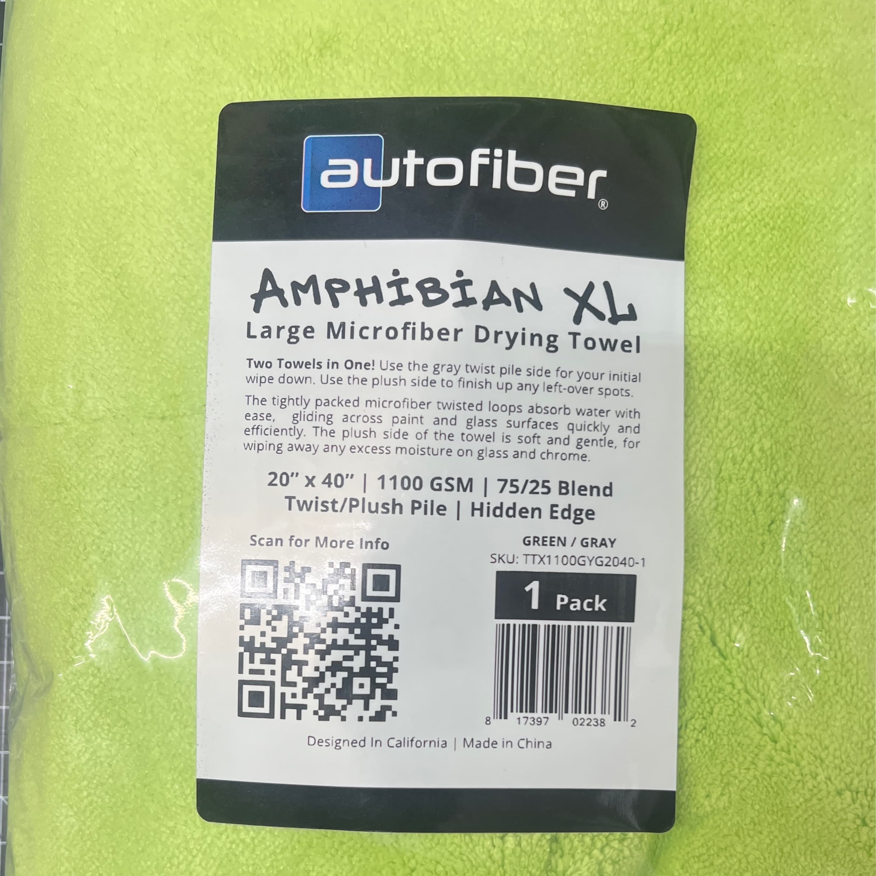 Amphibian XL Drying Towel/Green