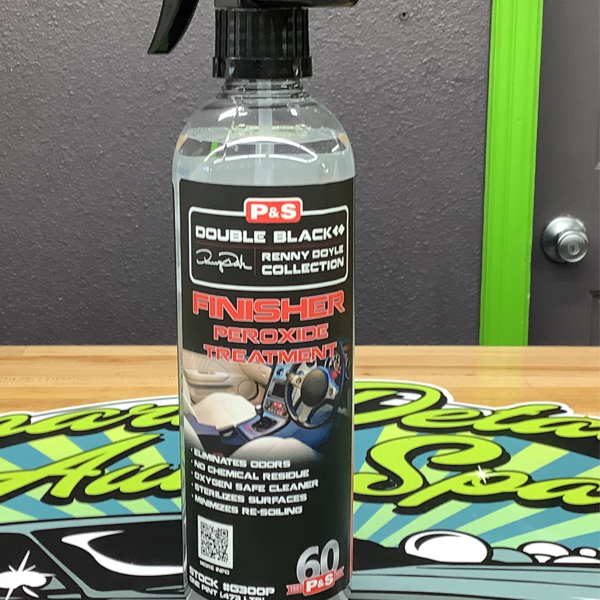 Finisher peroxide treatment