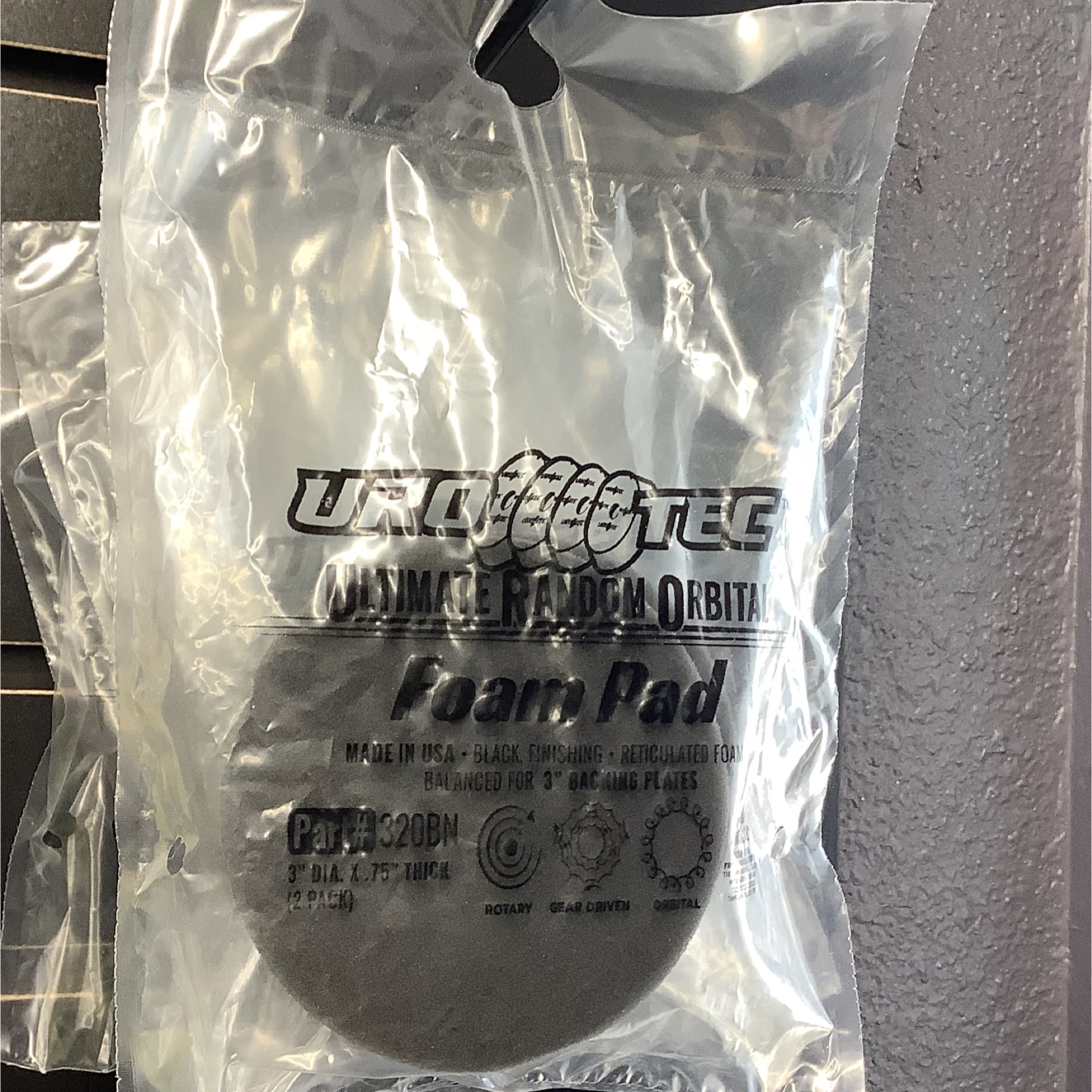 3" Foam Black Finishing Pads / 2pk