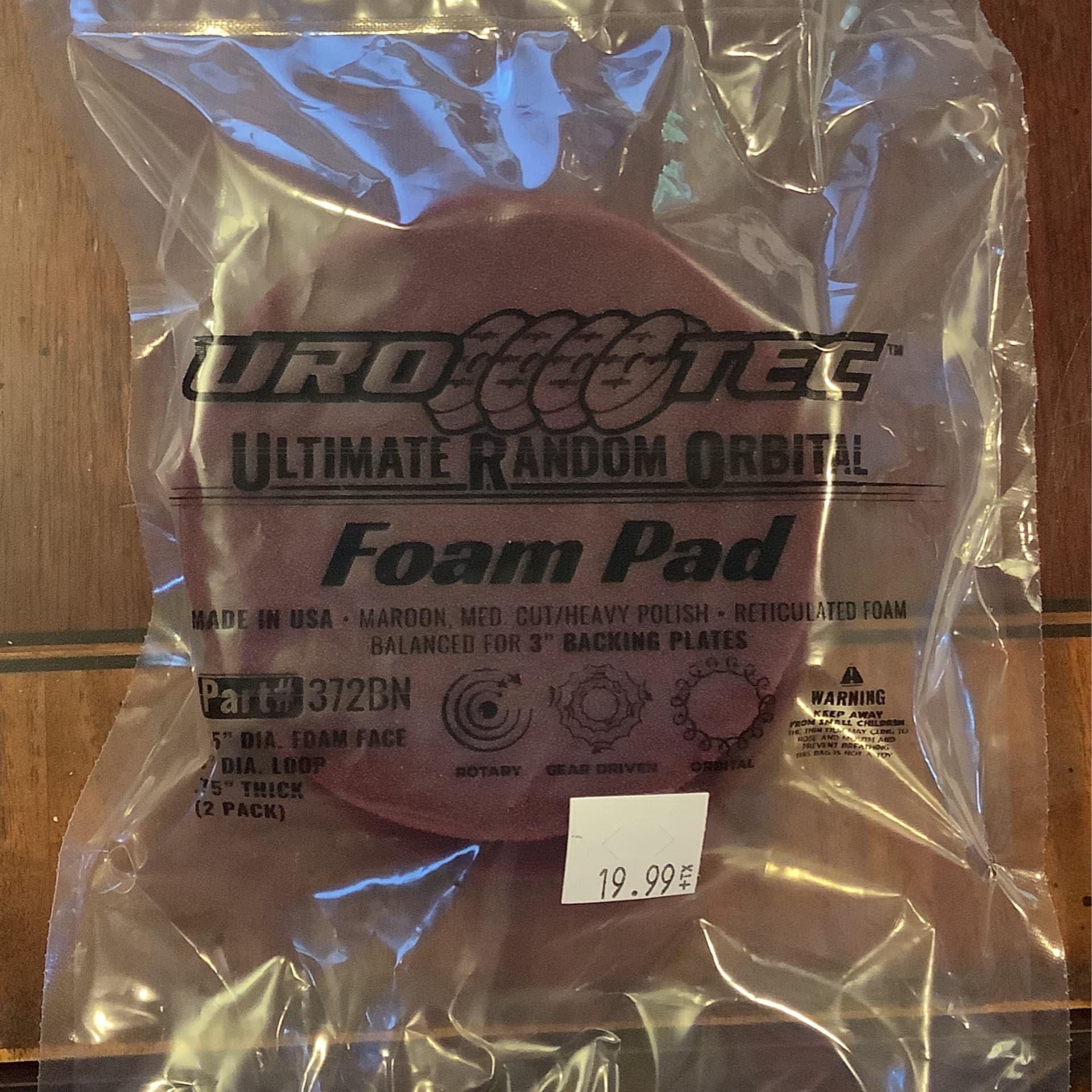 3" Foam Maroon C/P Pad / 2pk