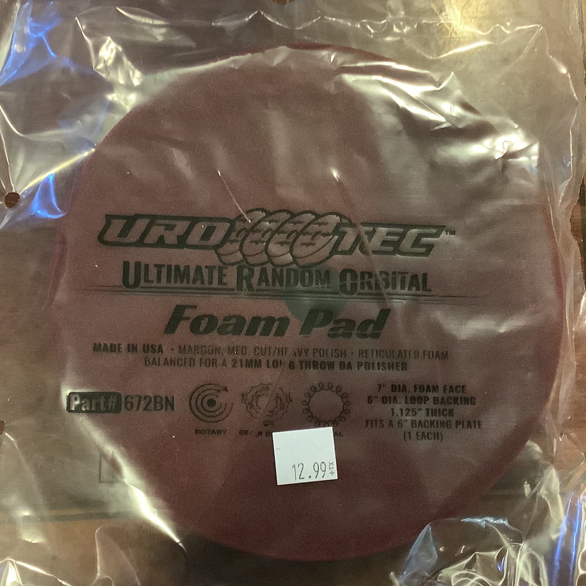 Foam Maroon C/P Pad / 6inch