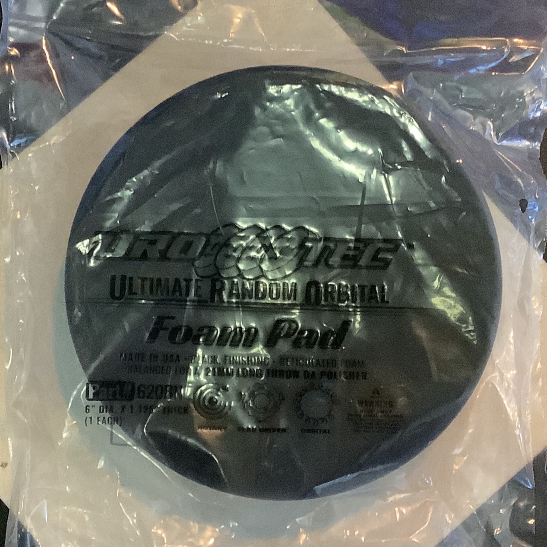 6” URO TEC Black Finishing Pad